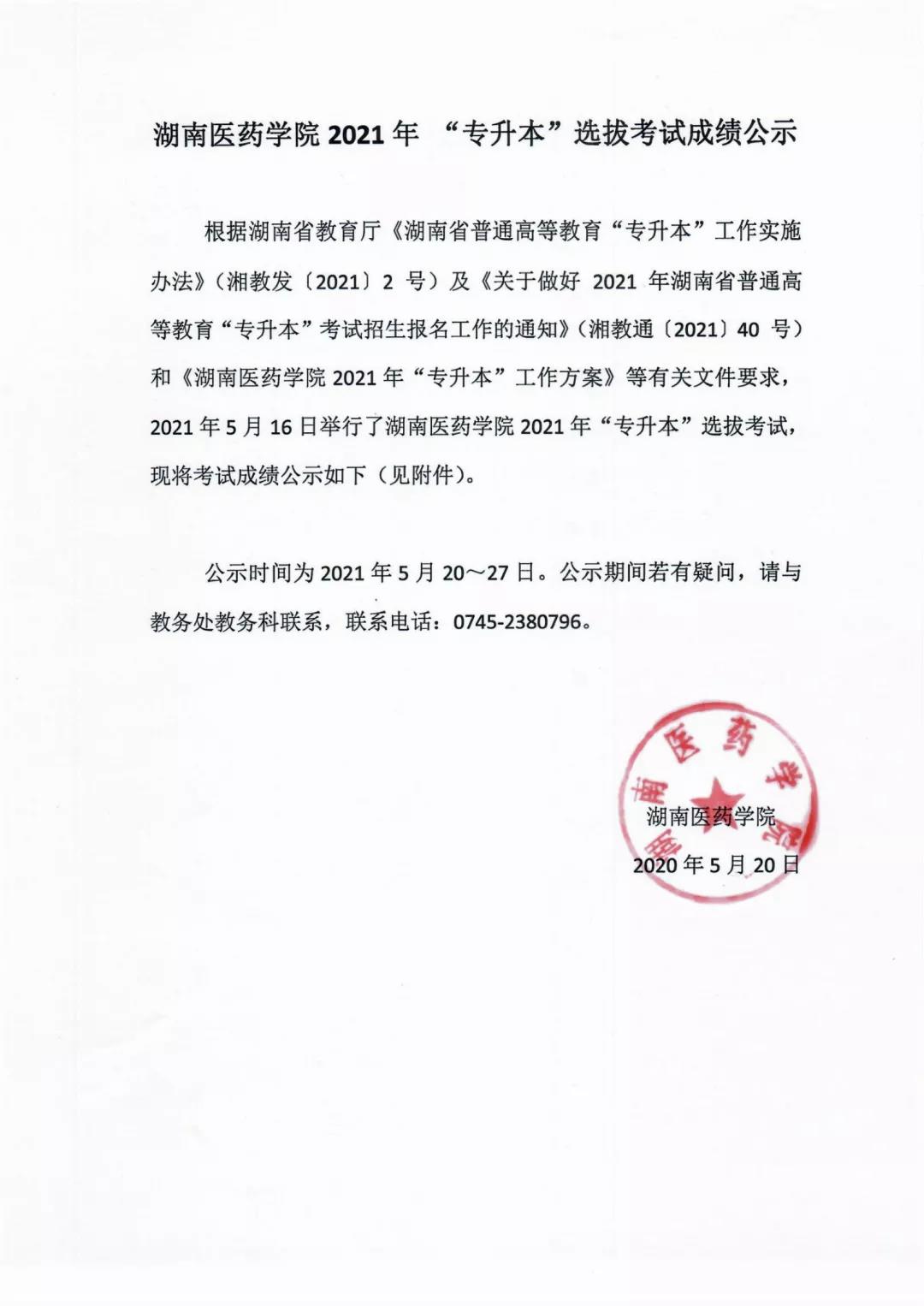 湖南醫藥學院專升本 湖南醫藥學院專升本成績