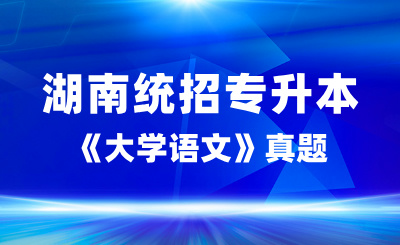 2024年湖南統(tǒng)招專升本《大學(xué)語文》真題