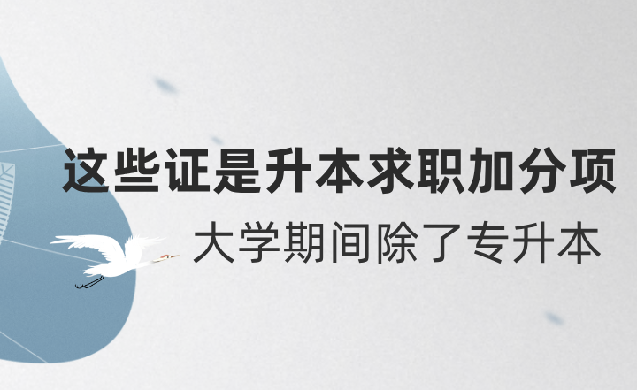 除了專升本，大學期間這些證都是升本求職加分項！