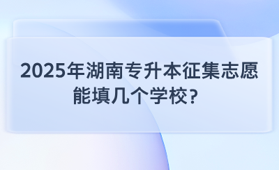 2025年湖南專升本征集志愿能填幾個學校？手把手教你“撿漏”上岸！